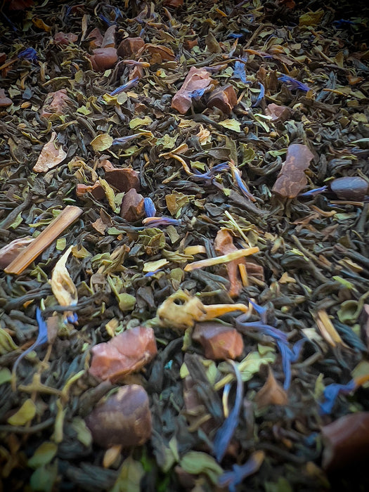 keemun black tea cacao nib peppermint chocolate